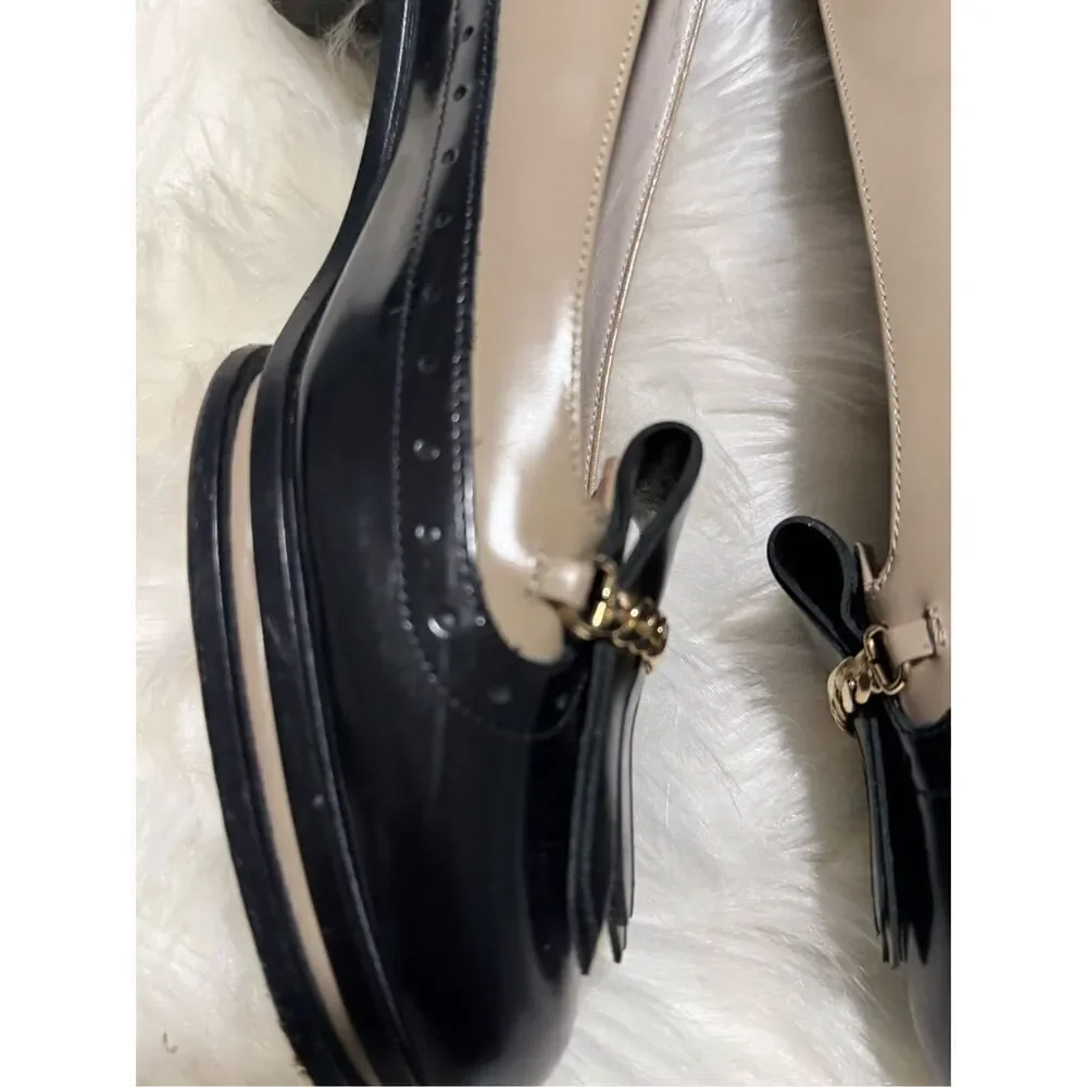 Jason Wu stacked Kiltie Oxford leather loafers two tone 37.5